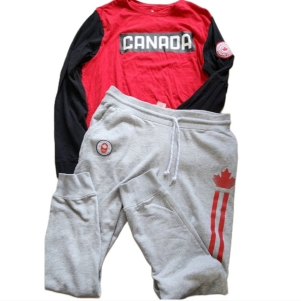 Canada‎ Mens' Jogger Set - Red and Gray Hudsons Bay